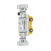 1-Switch 15-Amp 3-Way White Indoor Framed Toggle Light Switch