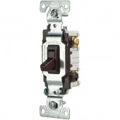 1-Switch 15-Amp Single Pole 3-Way Brown Indoor Toggle Light Switch