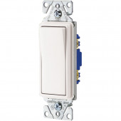 1-Switch 15-Amp Single Pole White Indoor Rocker Light Switch