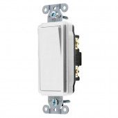 1-Switch 15/20-Amp 3-Way White Indoor Rocker Light Switch