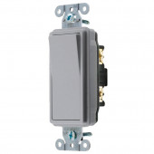 1-Switch 15/20-Amp Single Pole Gray Indoor Rocker Light Switch