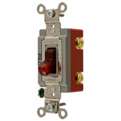 1-Switch 15/20-Amp Single Pole Red Indoor Toggle Light Switch