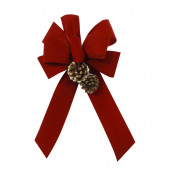 11-in W Red Solid Bow