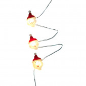 15-Count 4.5-ft White Santa LED Copper Wire String Battery-operated Christmas String Lights