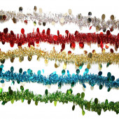 1.5-in x 8-ft Tinsel Artificial Christmas Garland