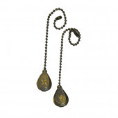 2-Pack 7-in Antique Brass Zinc Pull Chain
