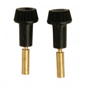 2-Pack Black/Polished Brass Lamp Switch Knobs