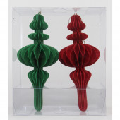 2-Pack Red/Green Ornament Set
