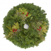24-in Fresh Noble Fir Christmas Wreath