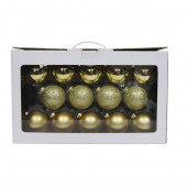 28-Pack Gold Ball Ornament Set
