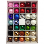 34-Pack Multiple Colors and Shiny Ornament Set
