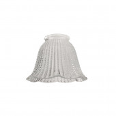 3.75-in H 5-in W Clear Beaded Bell Vanity Light Shade