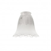 4.5-in H 4.75-in W Clear/Frost Ribbed Glass Bell Vanity Light Shade