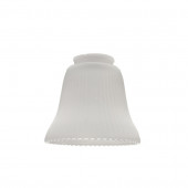 4.5-in H 4.75-in W Frost Ribbed Glass Bell Vanity Light Shade