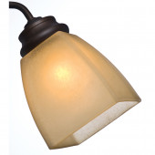 4.625-in H 4.625-in W Frosted Amber Speckled Tinted Glass Square Ceiling Fan Light Shade