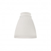 4.76-in H 4.37-in W Frosted Ribbed Glass Bell Vanity Light Shade