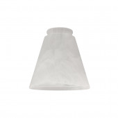 4.84-in H 4.84-in W Alabaster Alabaster Glass Cone Vanity Light Shade