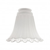 5-in H 5.25-in W Frosted Ribbed Glass Bell Vanity Light Shade