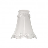 5.17-in H 4.8-in W Clear/Frosted Textured Glass Bell Vanity Light Shade