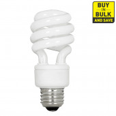 6-Pack 60W Equivalent Soft White CFL Light Fixture Light Bulbs