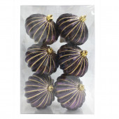 6-Pack Purple/Gold Onion Ornament Set