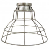 7-in H 9-in W Brushed Nickel Wire Industrial Cage Pendant Light Shade