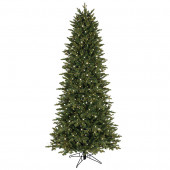 7.5-ft Pre-Lit Aspen Fir Slim Artificial Christmas Tree with White Clear Incandescent Lights