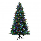 7.5-ft Pre-Lit Englewood Pine Artificial Christmas Tree with Color Changing LED Lights