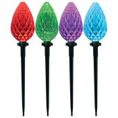 8-Marker Color Changing LED Plug-in Light Bulb Christmas Pathway Markers