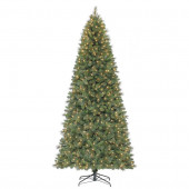 9-ft Pre-Lit Robinson Fir Artificial Christmas Tree with White Clear Lights