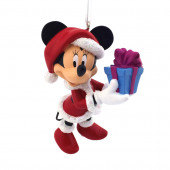 Black Red White Mickey and Minnie Ornament