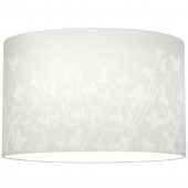 Chloe 10-in H 16-in W White Floral Pattern Cylinder Pendant Light Shade