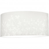 Chloe 10-in H 22-in W White Floral Pattern Cylinder Pendant Light Shade
