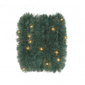 Indoor/Outdoor Pre-Lit 18-ft L Soft Pine Garland with White Incandescent Lights