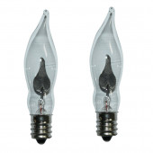Indoor/Outdoor White Incandescent Flicker Flame String Light Bulbs