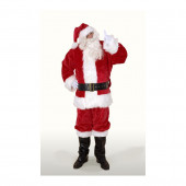 Large Maroon Polyester Santa Claus Suit