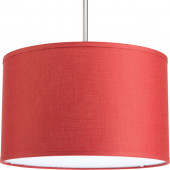 Markor 10-in H 16-in W Crimson Fabric Cylinder Pendant Light Shade