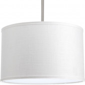 Markor 10-in H 16-in W Summer Linen Fabric Cylinder Pendant Light Shade