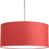 Markor 10-in H 22-in W Crimson Fabric Cylinder Pendant Light Shade