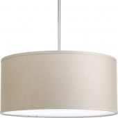 Markor 10-in H 22-in W Harvest Linen Fabric Cylinder Pendant Light Shade