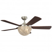 Parklake 52-in Brushed Nickel Downrod Mount Indoor Ceiling Fan with Light Kit and Remote