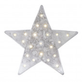 Pre-Lit Star Ornament Stand with Constant White LED Lights