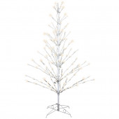 Pre-Lit Tree Sculpture with Multi-Function White LED Lights
