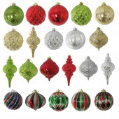 Red, Green, Gold, Silver Ornament