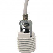 White Cord Pendant Stem Light Kit