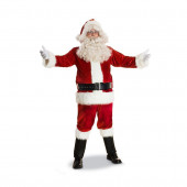 X-Large Red Polyester Santa Claus Suit